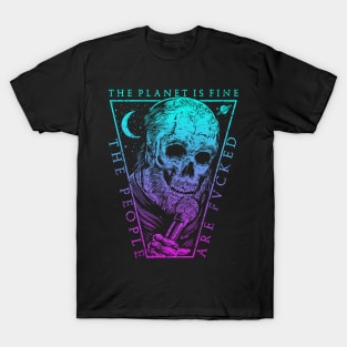 THE PLANET IS FINE (TEAL / PURPLE) T-Shirt